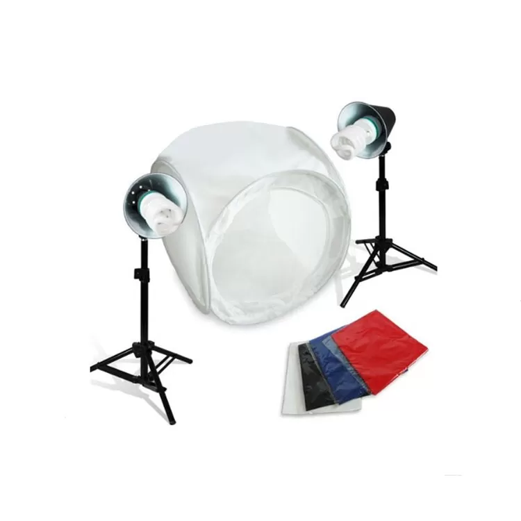 کیت خیمه با نورثابت کم مصرف Kit 70x70cm   پایه دوربین