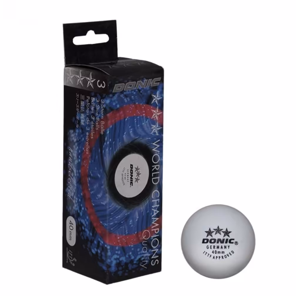 توپ پینگ پنگ دونیک مدل 3 ستاره(Donic) بسته 3عددی کد 19