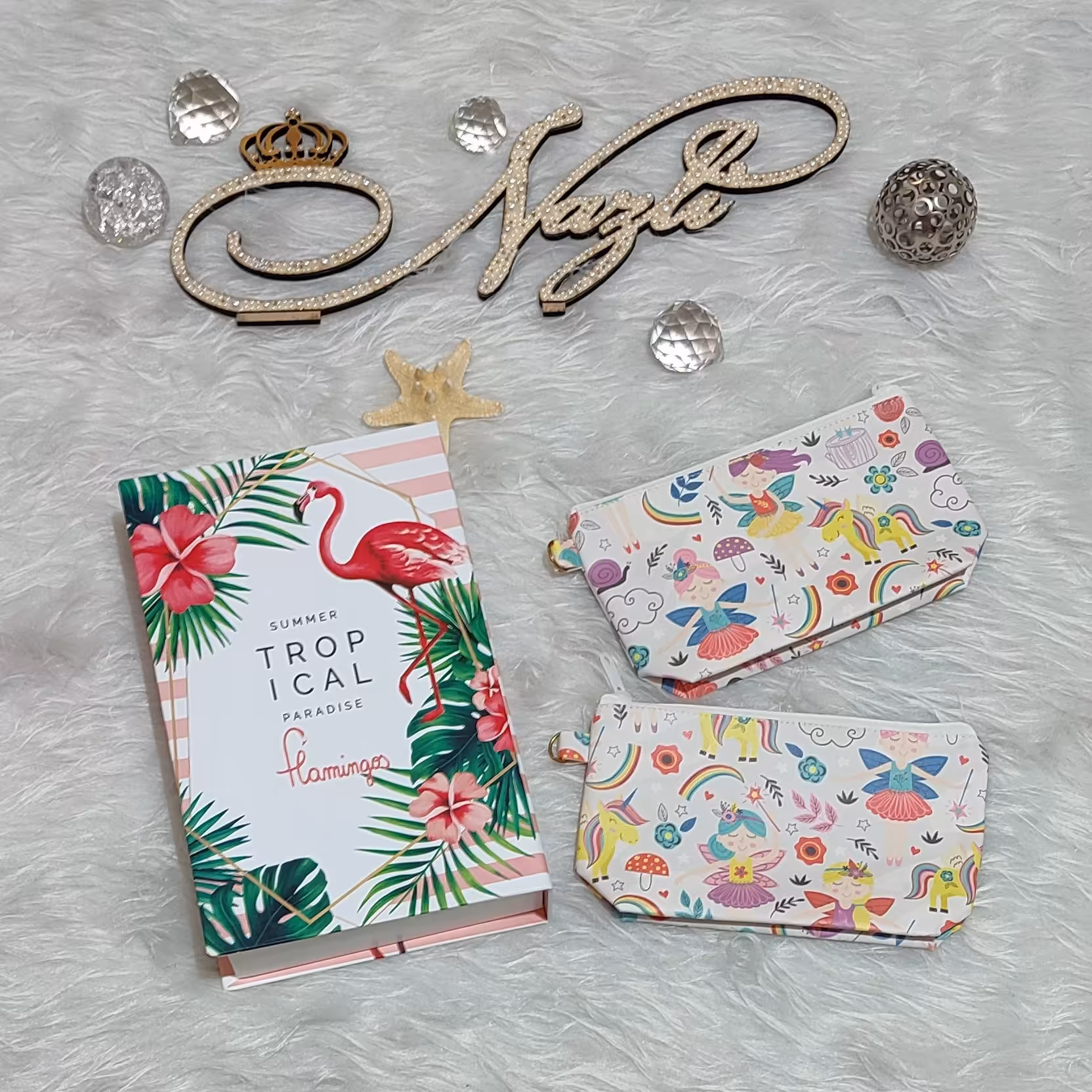 کیف لوازم آرایش یونیکورن تکشاخ فرشته با کیفیت و زیپ روان و جادار