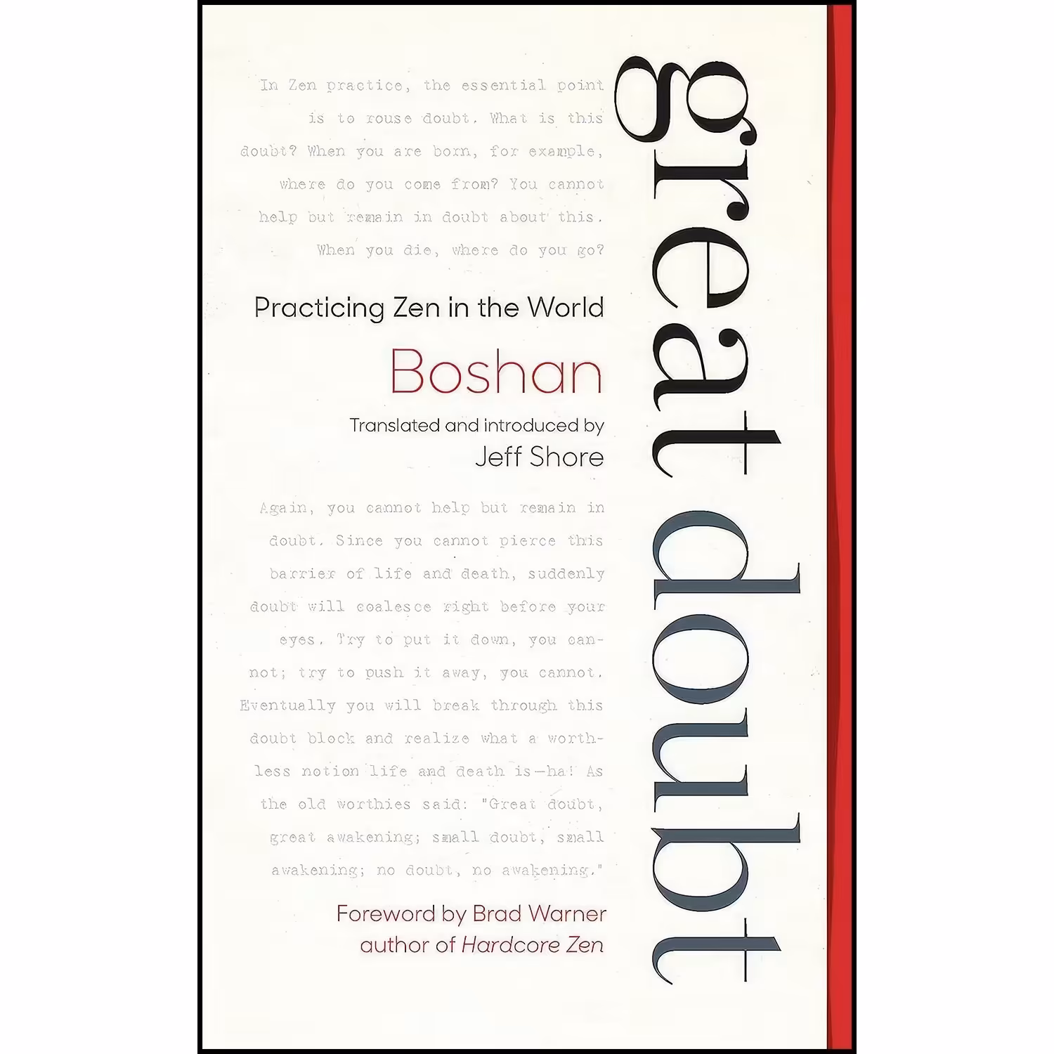 کتاب زبان اصلی Great Doubt اثر Boshan and Jeff Shore and Brad Warner