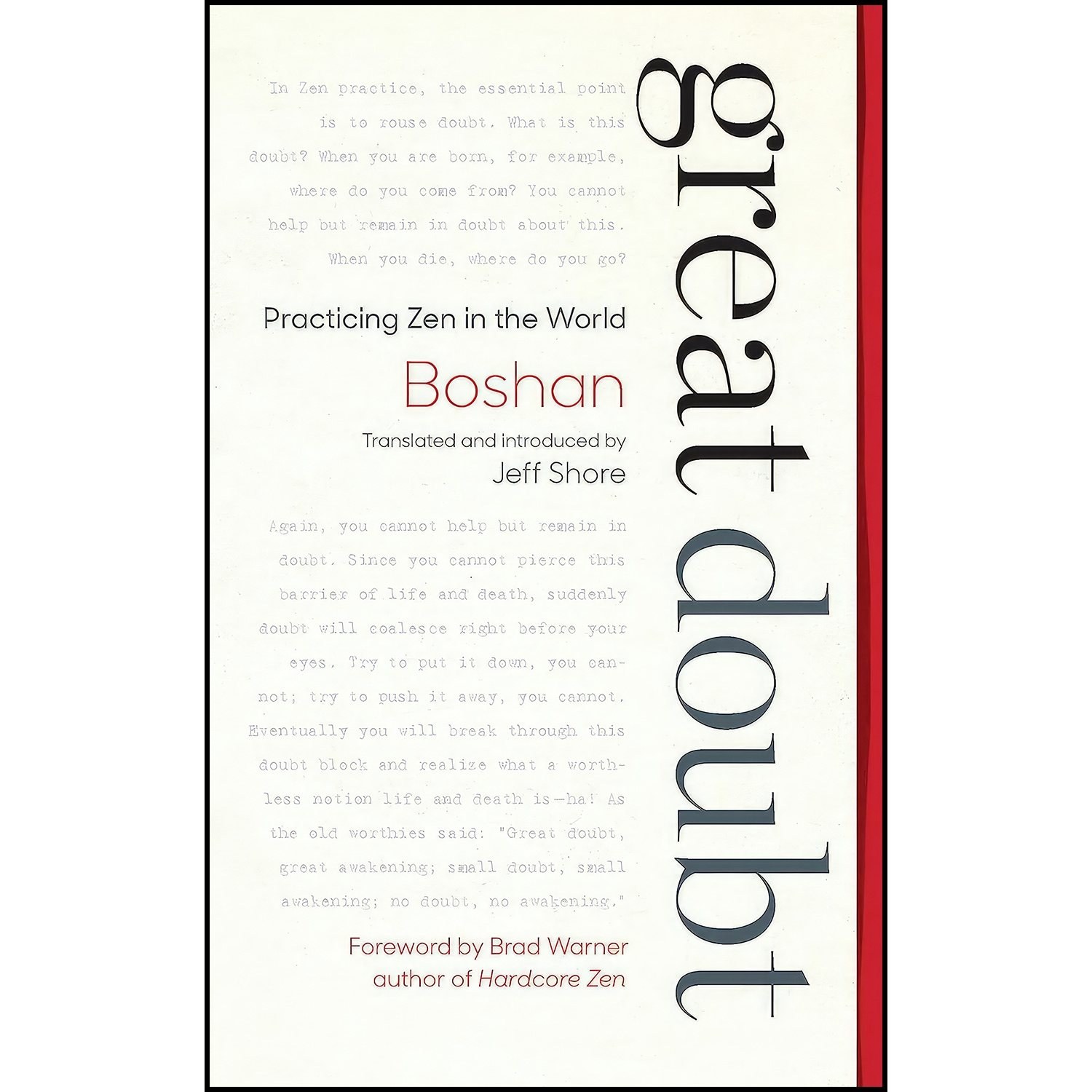 کتاب زبان اصلی Great Doubt اثر Boshan and Jeff Shore and Brad Warner