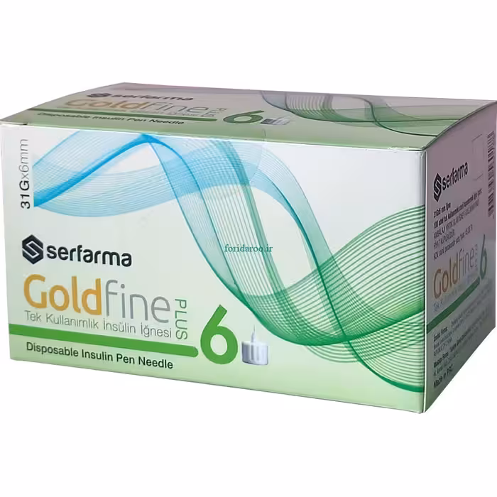 سر سوزن انسولین Gold fine  سایز 6 ( بسته 100 عددی )