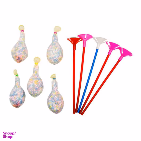 بادکنک مدل 2136 بسته 10 عددی به همراه نی نگهدانده