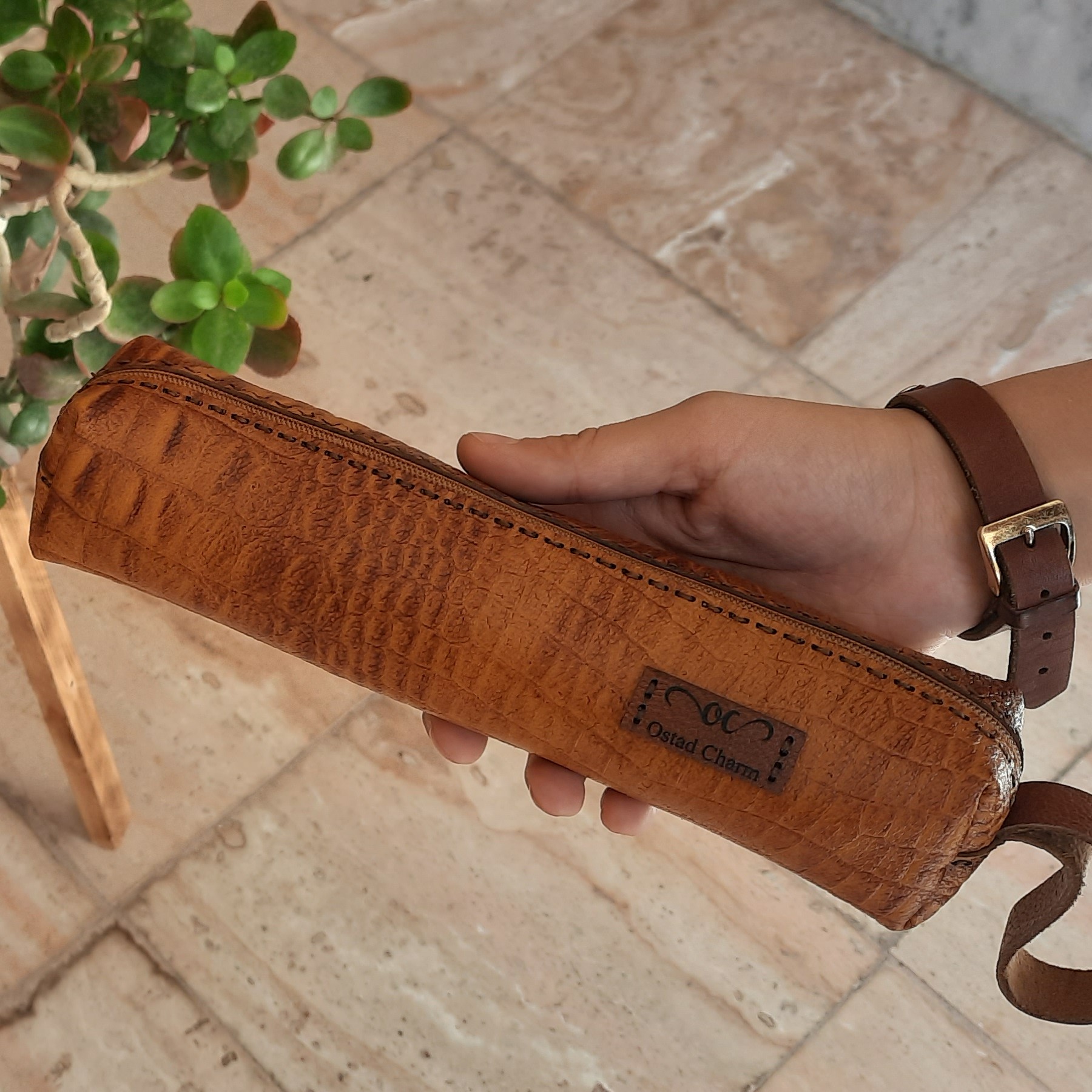 جامدادی چرم دست دوز