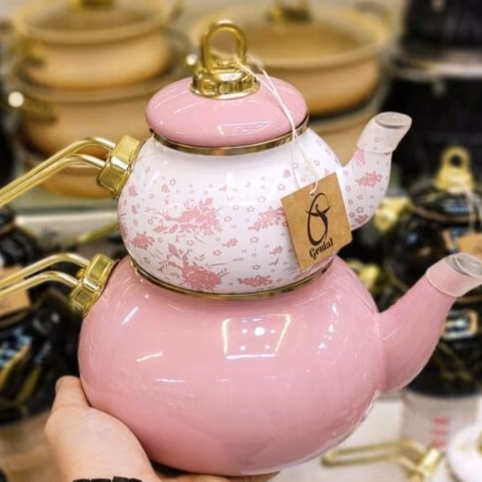 کتری و قوری لعابی جنس ترک 