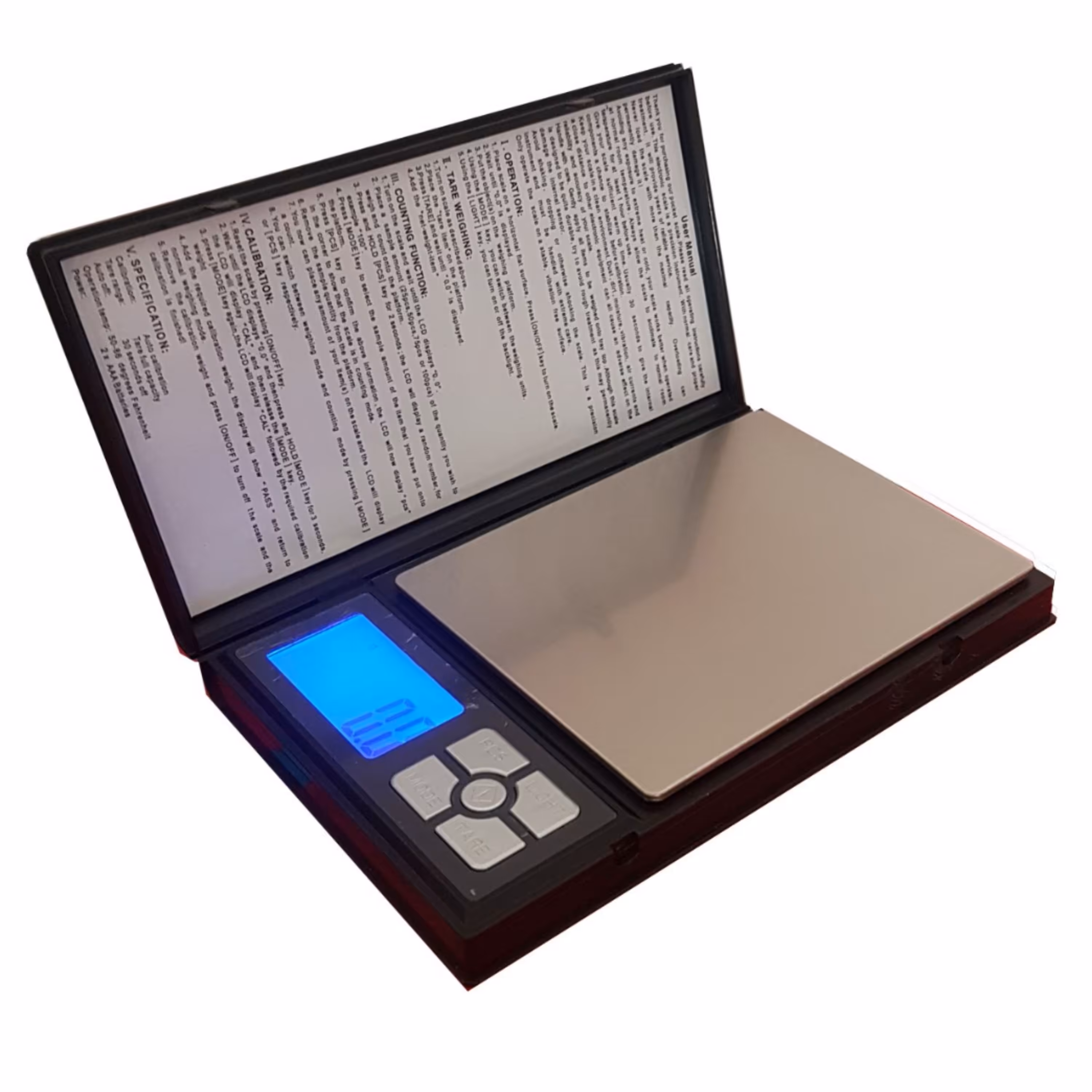 ترازو صوت کش 2 کیلوگرمی دقت یک دهم گرم دارای بدنه محکم و بسیار بادوام کیفیت عالی و دقت مناسب اندازه در حالت