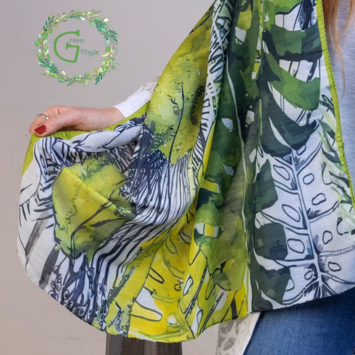 شال سبزروشن برگ استوایی