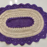 فرشینه دورنگ مکرومه زیبا