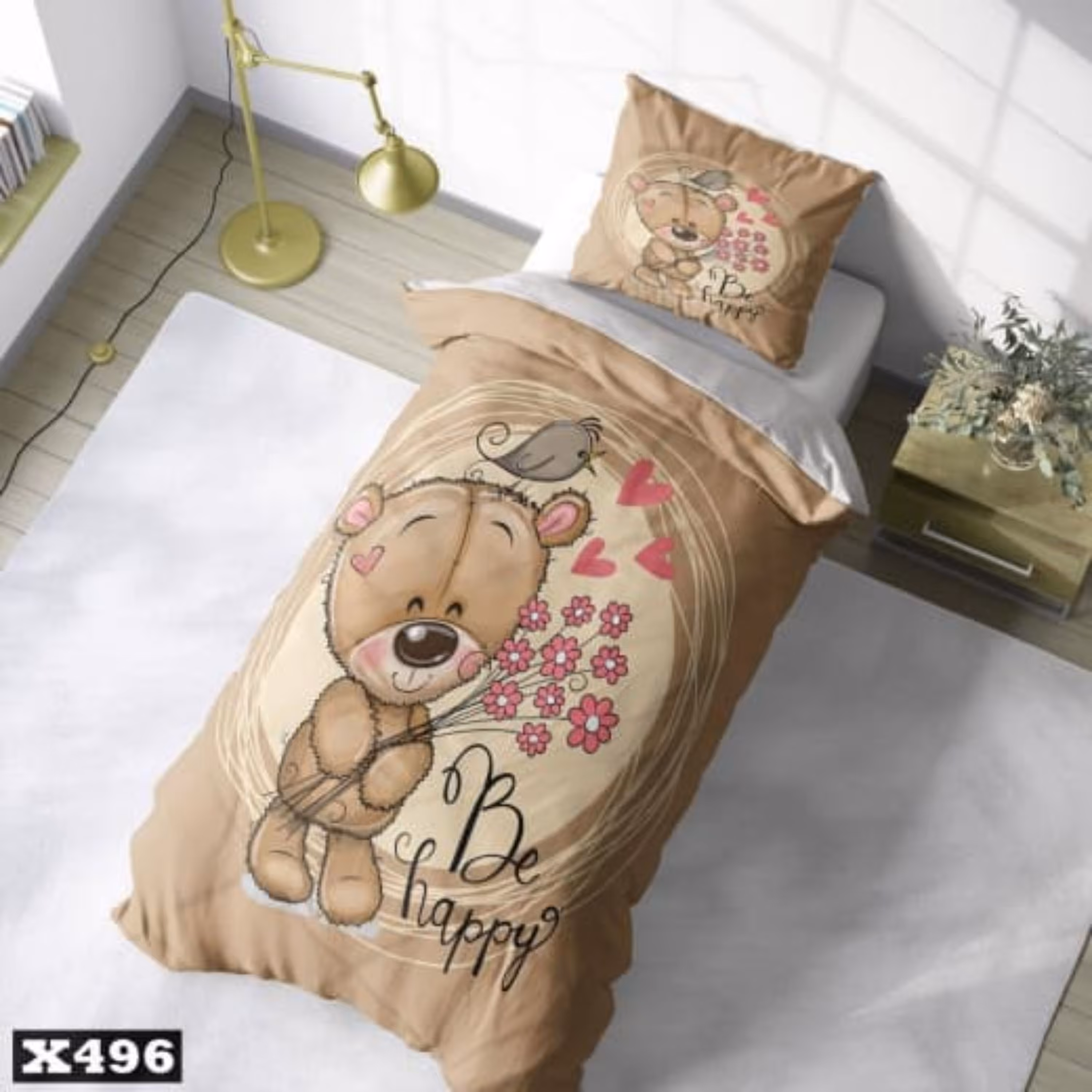 روتختی یک نفره سه بعدی کودکان و نوجوانان میکروتترون مدل خرس شاد