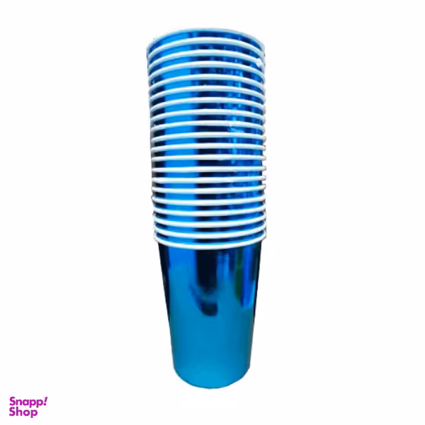 لیوان یکبار مصرف مدل متالایز کد B024 بسته 20 عددی