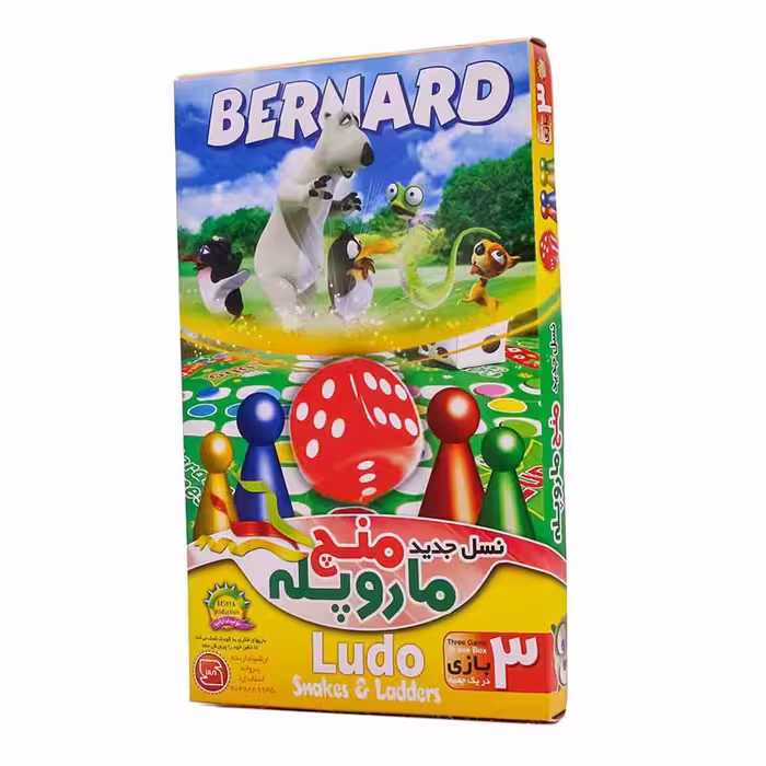 بازی منچ و مارپله جعبه مقوایی