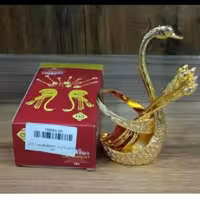 جای قاشق چای خوری قو  به همراه 6 عدد قاشق چای خوری