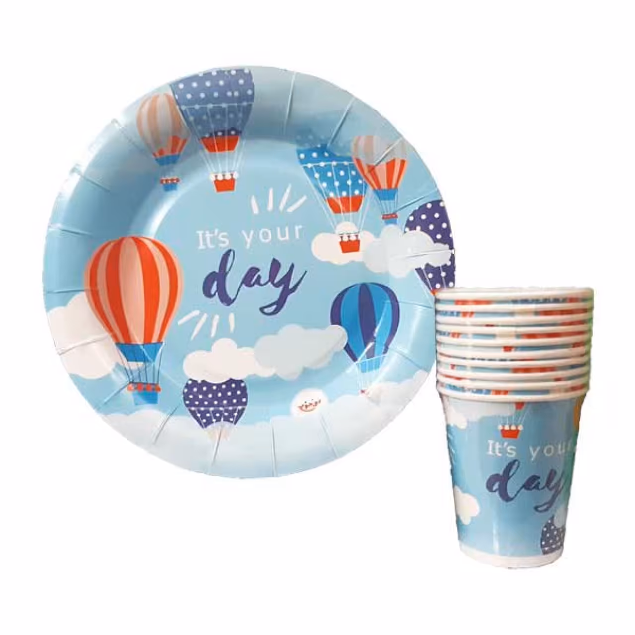 پیشدستی و لیوان یکبار مصرف مدل بالن بسته 20 عددی