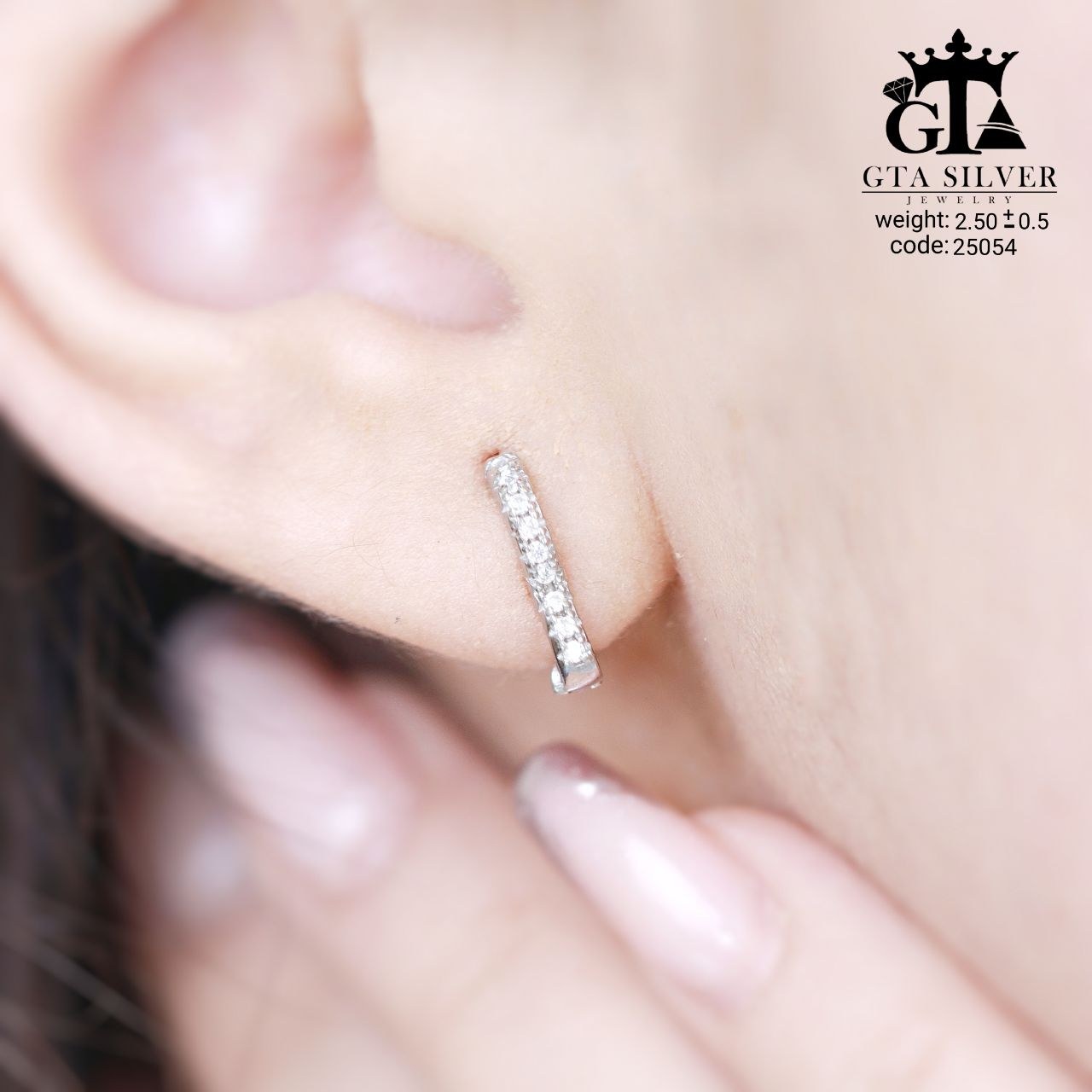 گوشواره نقره میکرو 10399-3