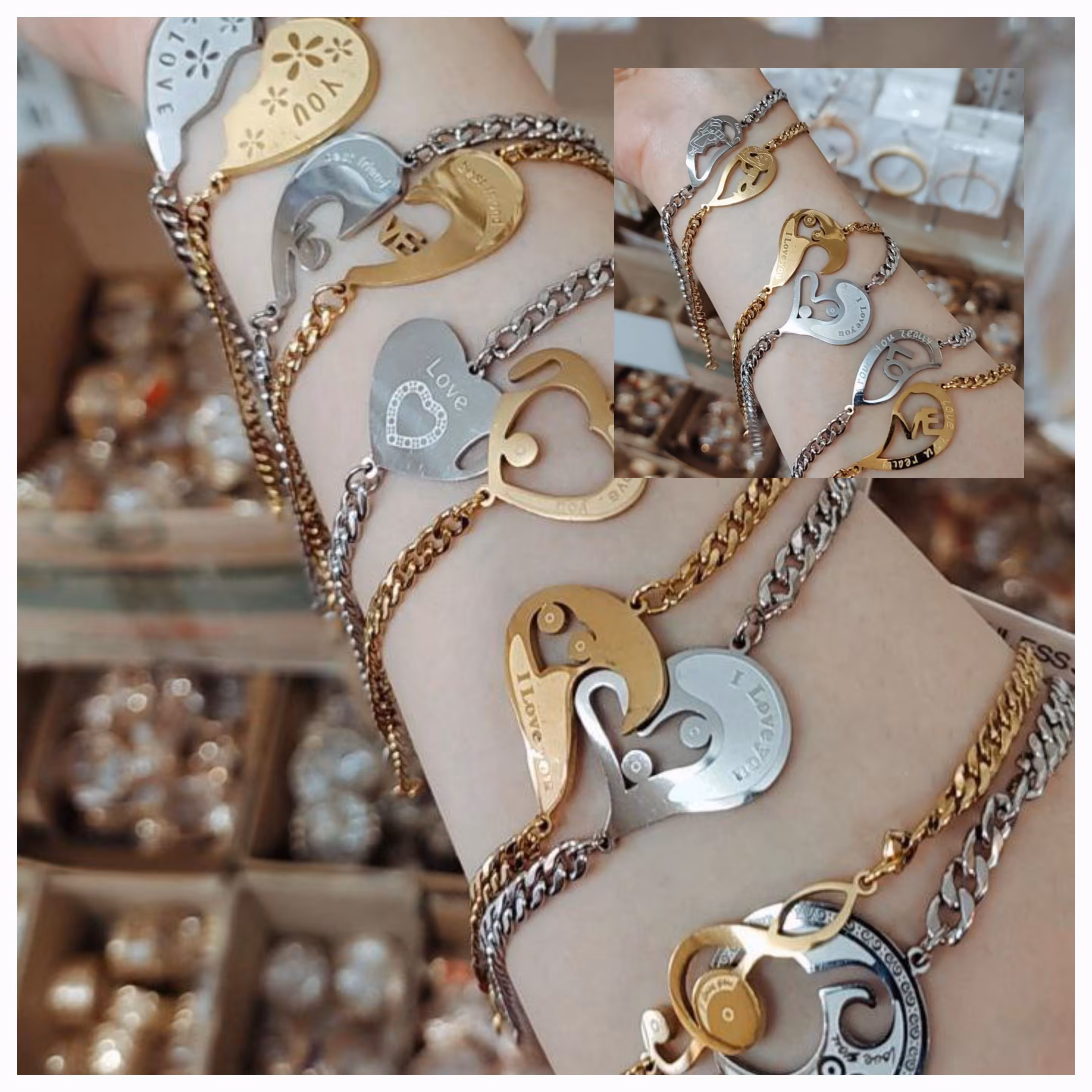 دستبند دوستی پلاکدار 

جنس استیل 
رنگ ثابت 
 ست دختر پسری 

