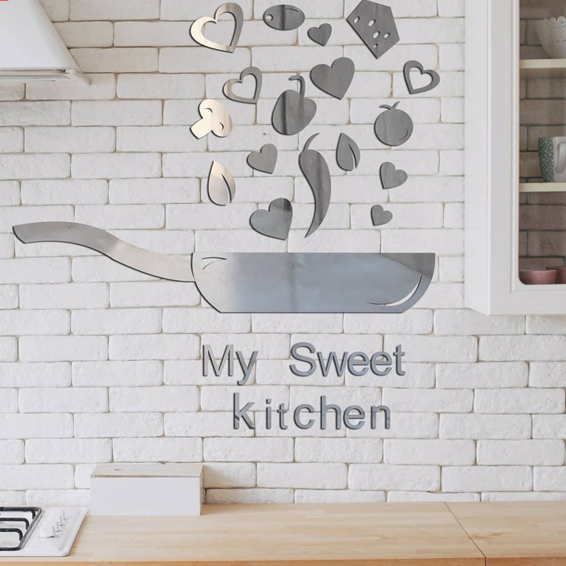 آینه ی تیناری طرح آشپزخانه سایز 40در 60سانتیمتری