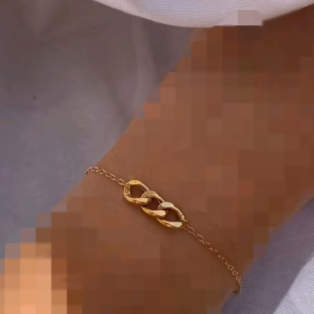  دستبند زنجیر و کارتیر استیل