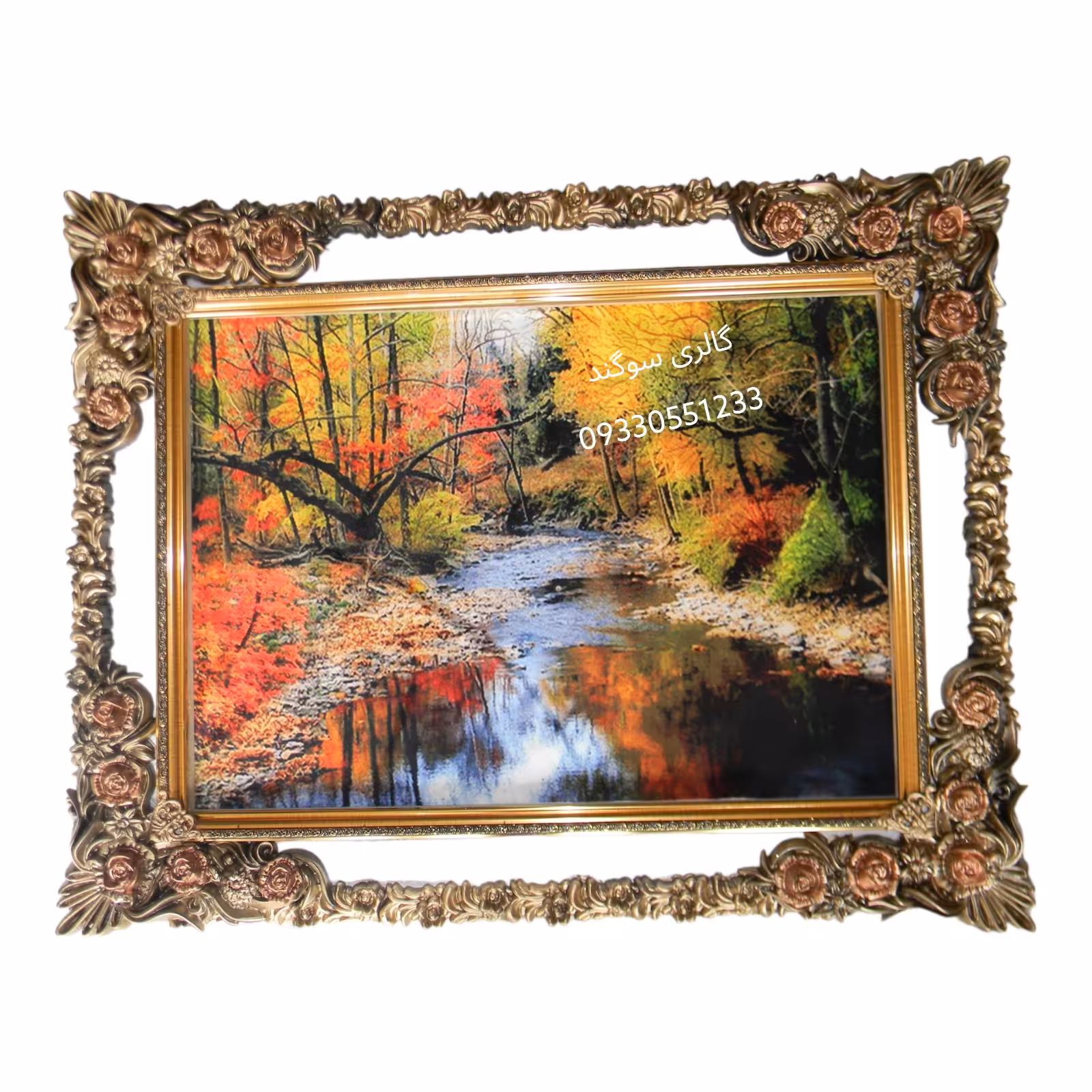 تابلو مخمل طرح پاییز و طبیعت