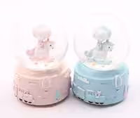 گوی  شیشه ای موزیکال اسب تک شاخ