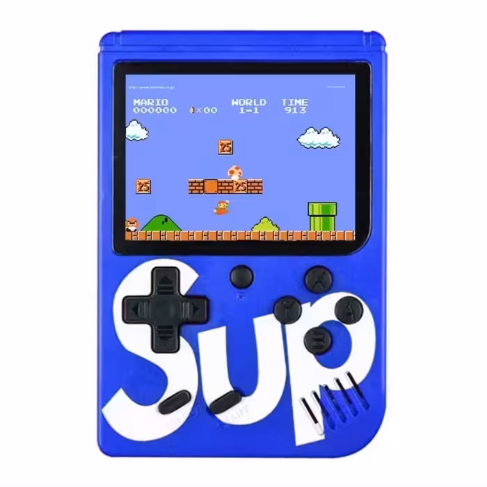 کنسول بازی قابل حمل ساپ گیم باکس دارای 400 بازی نوستالژی مدل Sup  Game Box 400 رنگ آبی