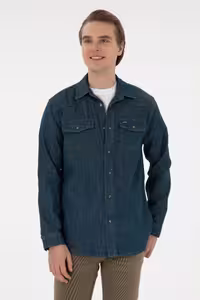 پیراهن / بلوز دکمه دار سبز مردانه ژان اورجینال U.S. Polo Assn.