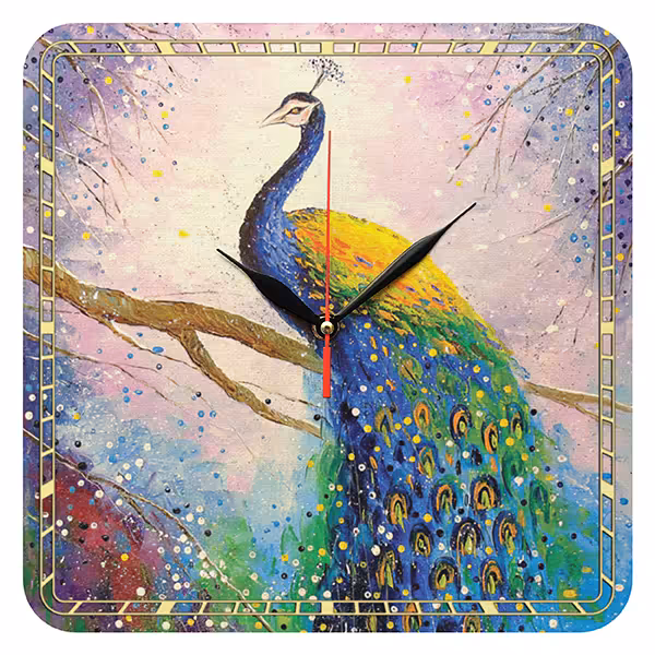 ساعت دیواری مدل 1061 طرح طاووس