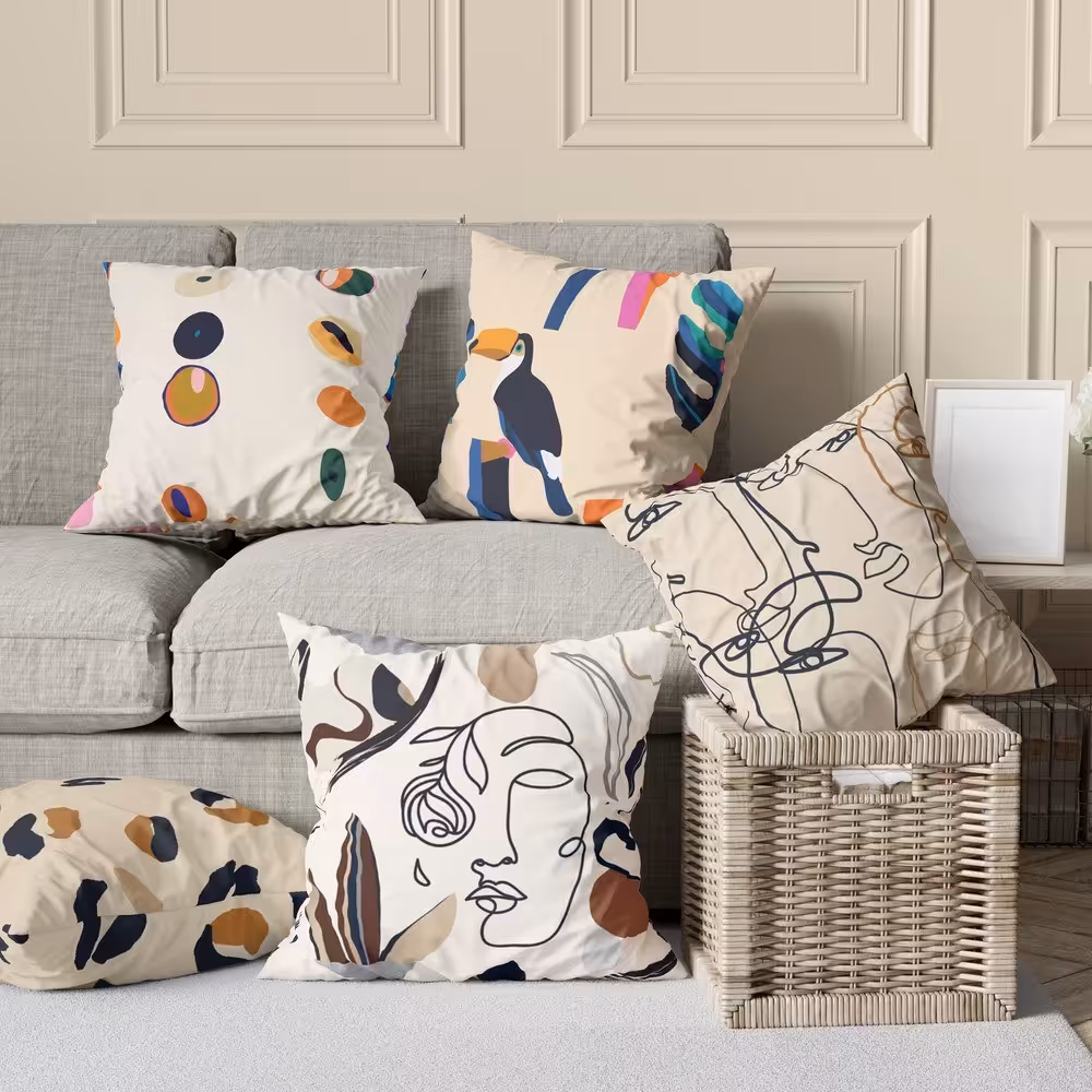 ست کوسن 5 تکه مخمل کد 105