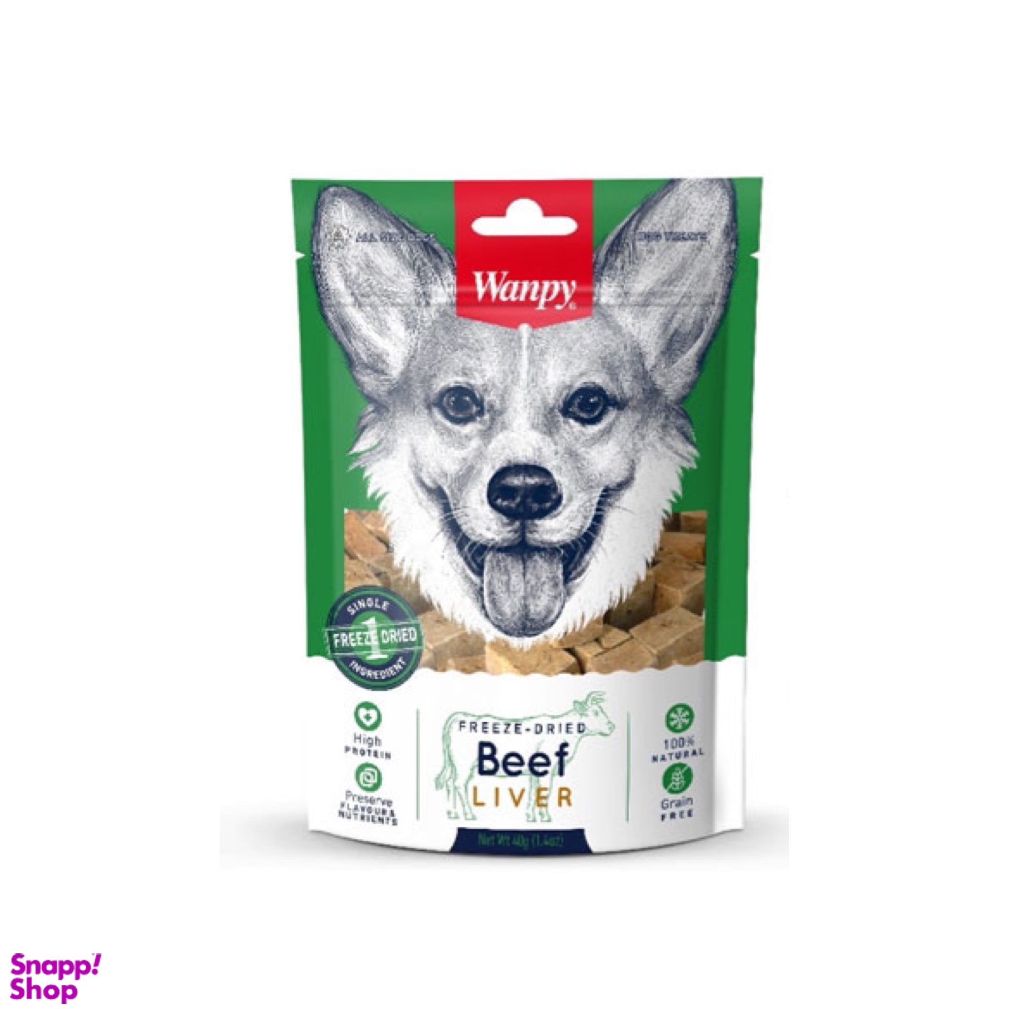 تشویقی سگ ونپی مدل beef liver وزن 40 گرم