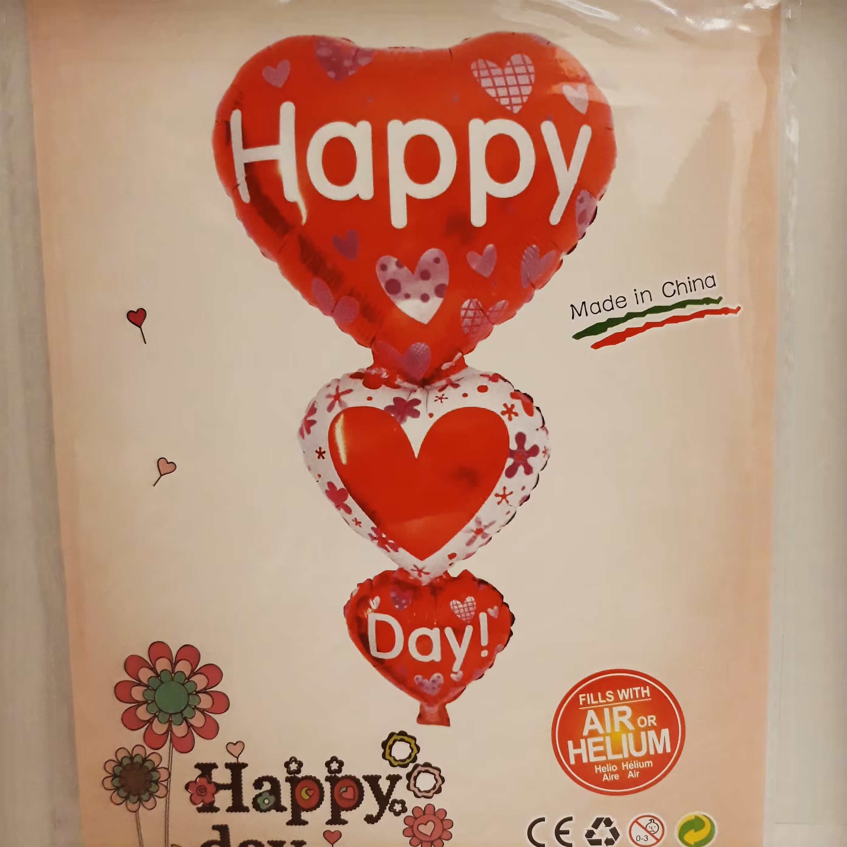 بادکنک فویلی سه تیکه