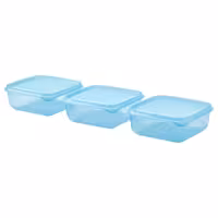 ظرف غذا درب دار ایکیا مدل PRUTA آبی ۰.۶ لیتر
