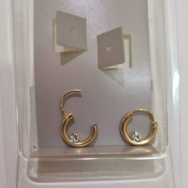 گوشواره نقره عیار 925 با روکش طلا 18 عیار زنانه و دخترانه وارداتی