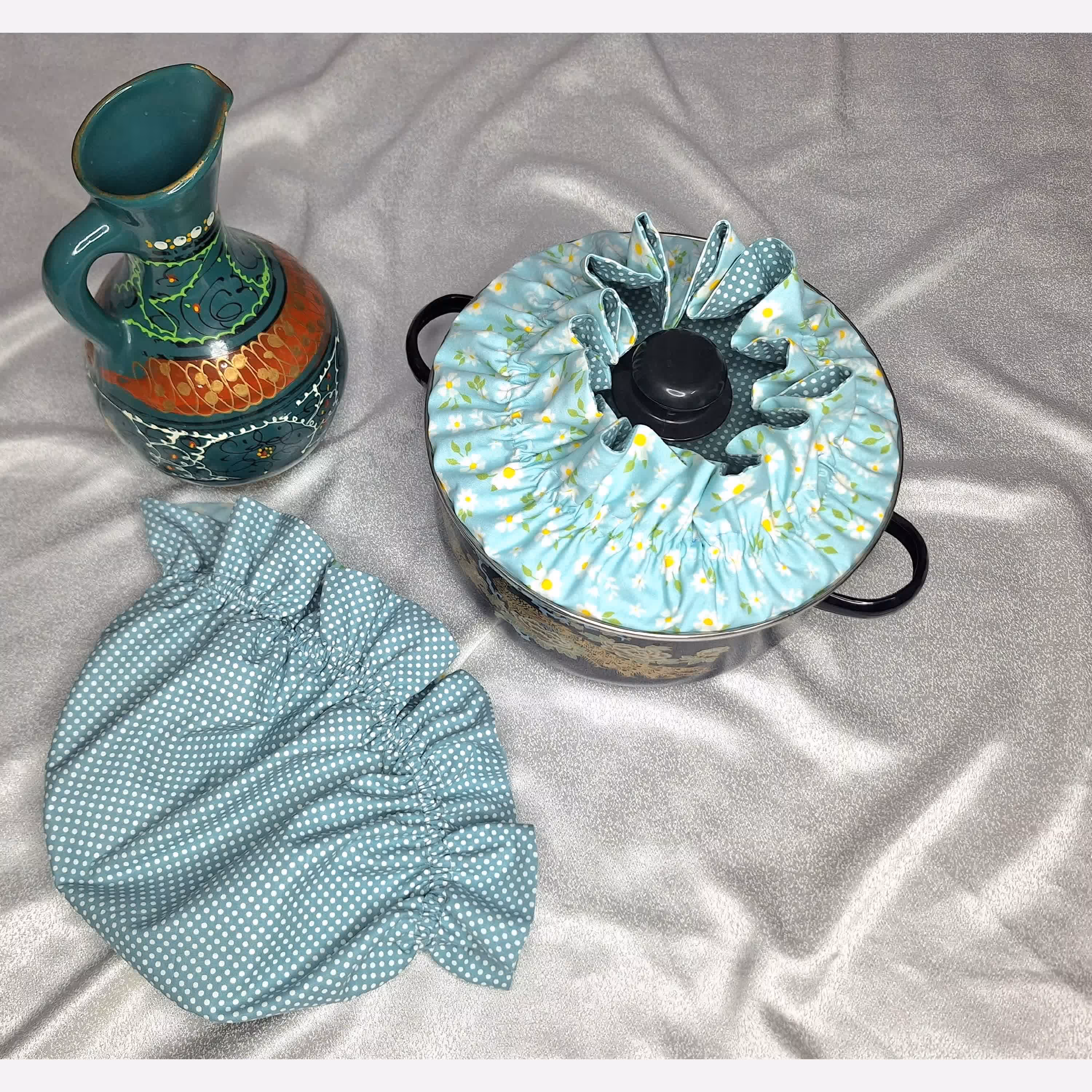 دمکنی فری سایز دو رو کتان نخ