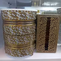 سطل و دستمال پیوتر گل میخک جهیزیه ای عالی برای عروس