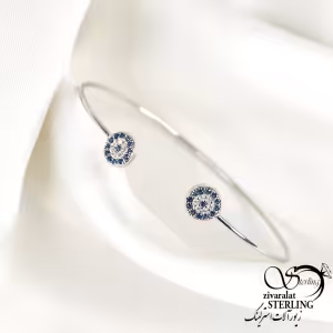 دستبند النگوی نقره عیار925 چشم نظر