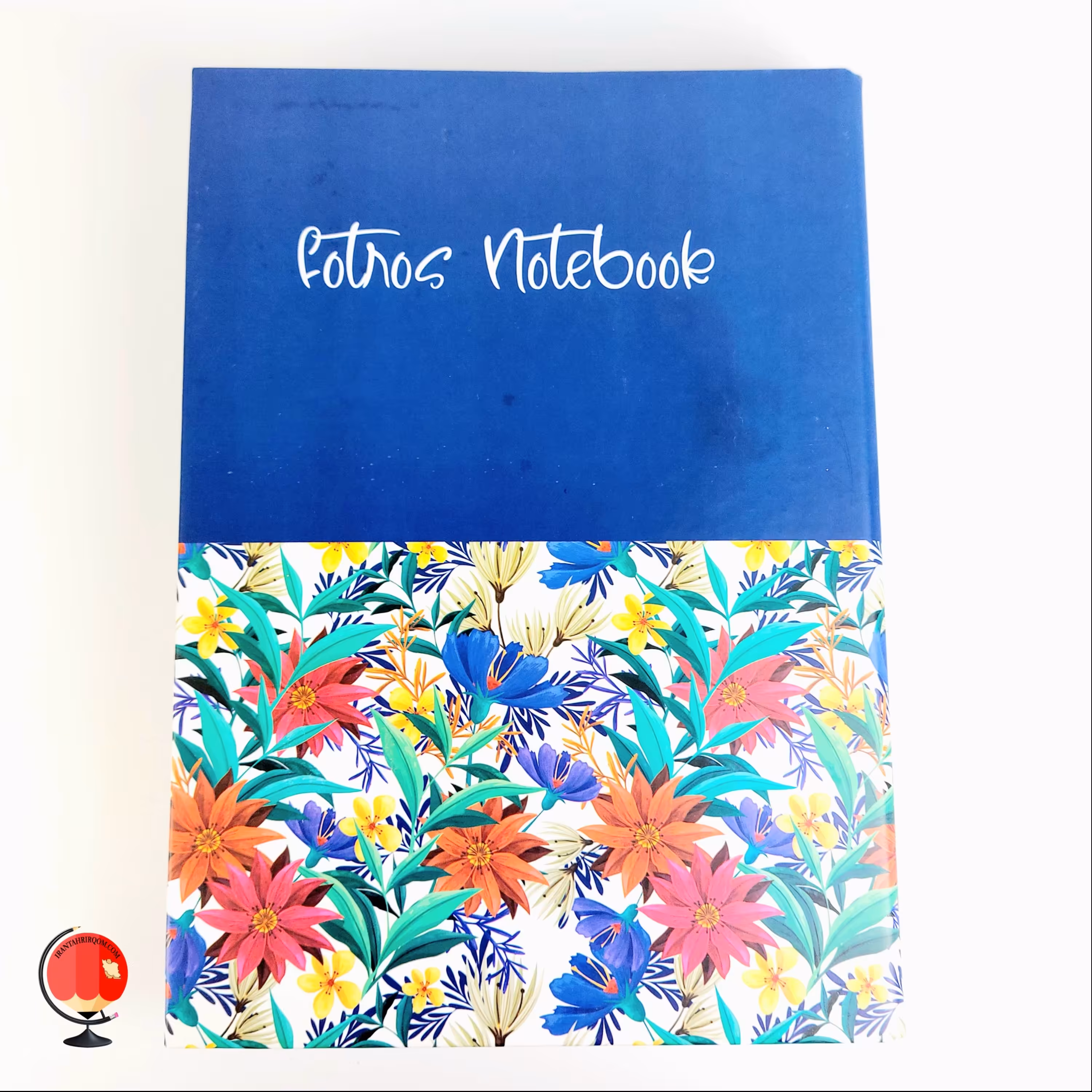 دفتر کلاسوری فطرس 100 برگ طرح گل ابی کد 3562