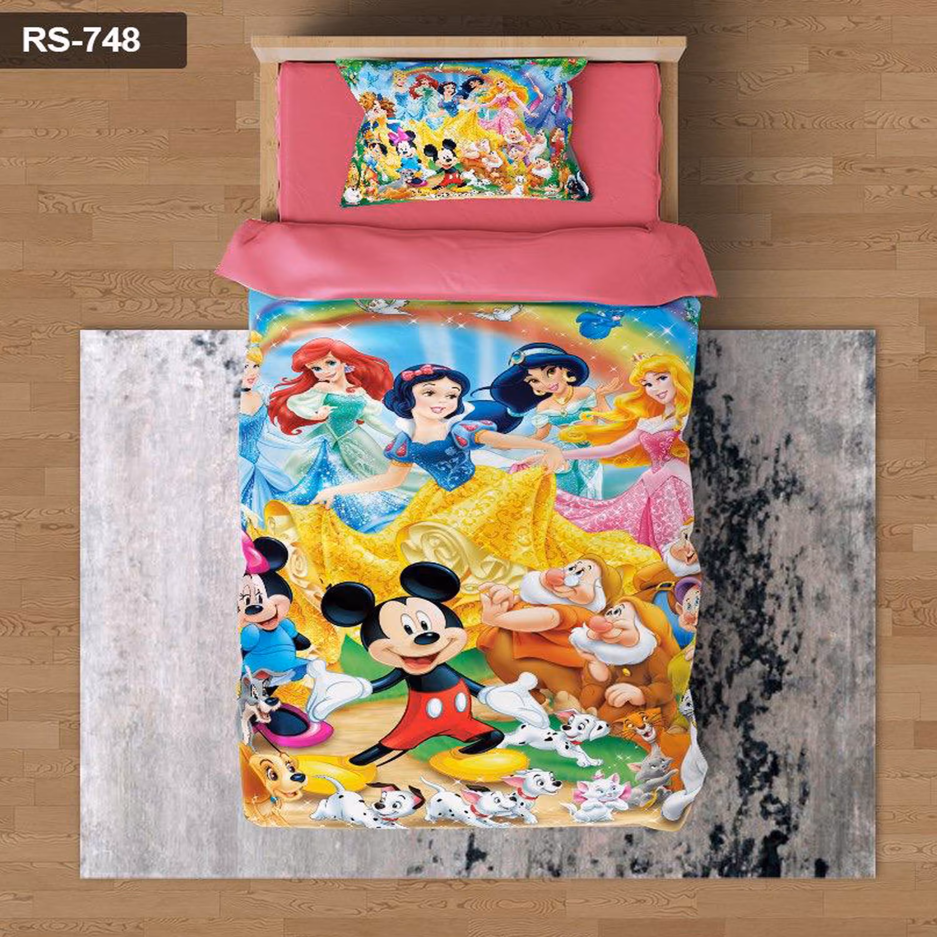 سرویس روتختی 1 نفره تنسل چاپی برندترک لند (Turk Land)  کد rs 748