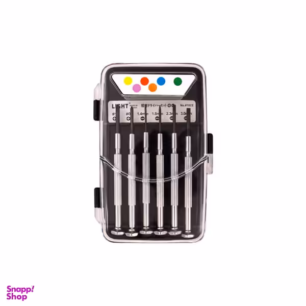 پیچ گوشتی ساعتی دو سو و چهارسو لایت (Light) مدل 1022 مجموعه 6 عددی