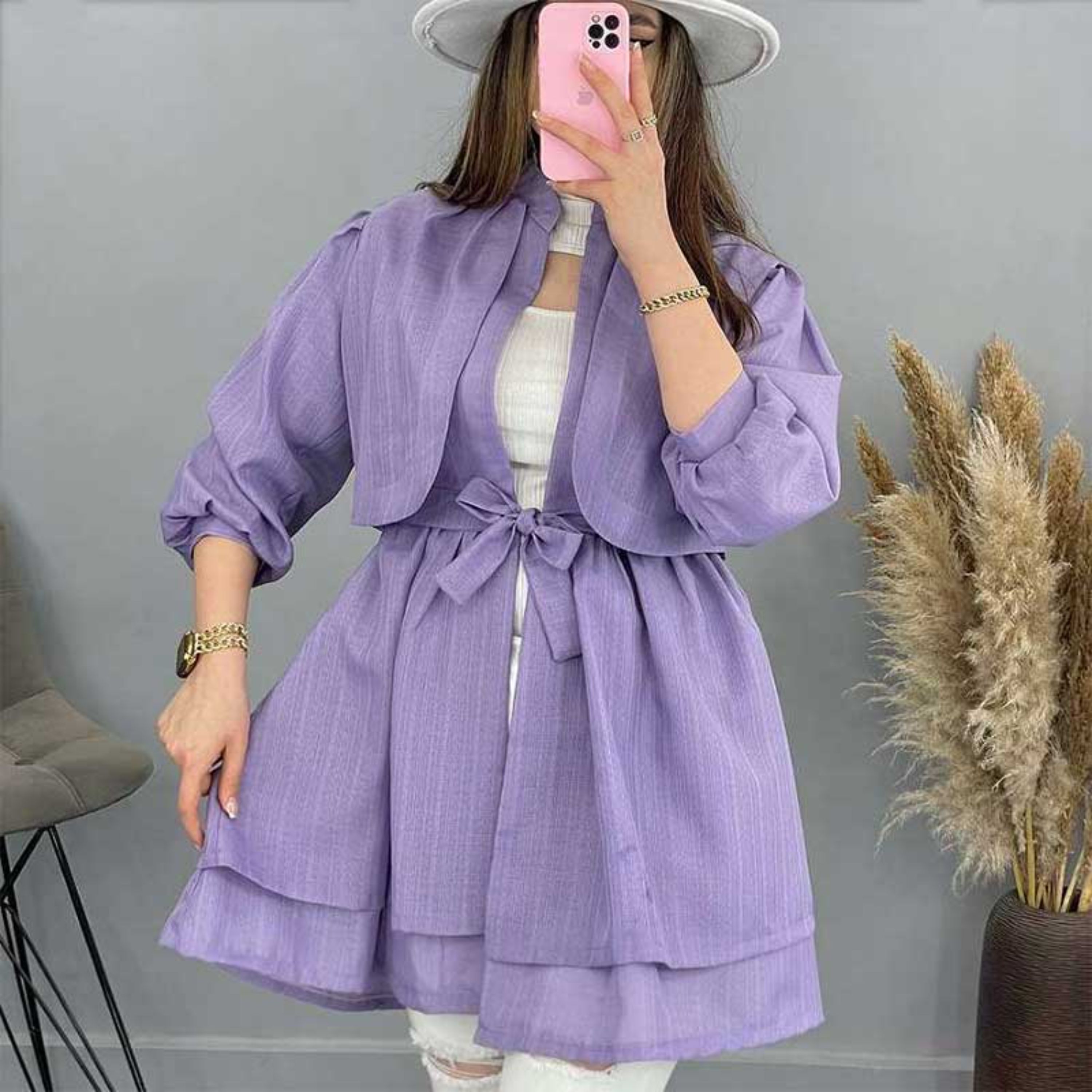 مانتو عروسکی ژیله دار یاسی