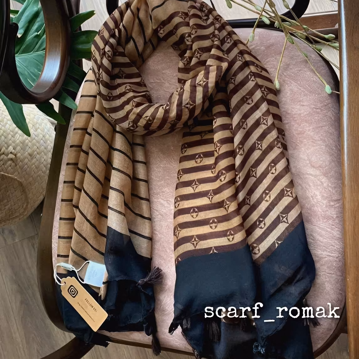 شال نخ وارداتی منگوله ریز ال وی 