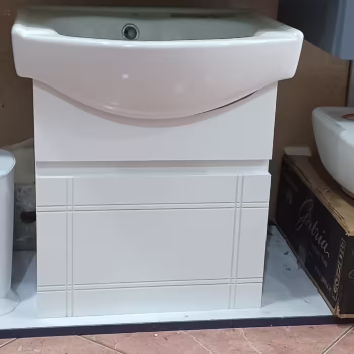 روشویی کابینتی دیواری سایز 42 رنگ سفید 