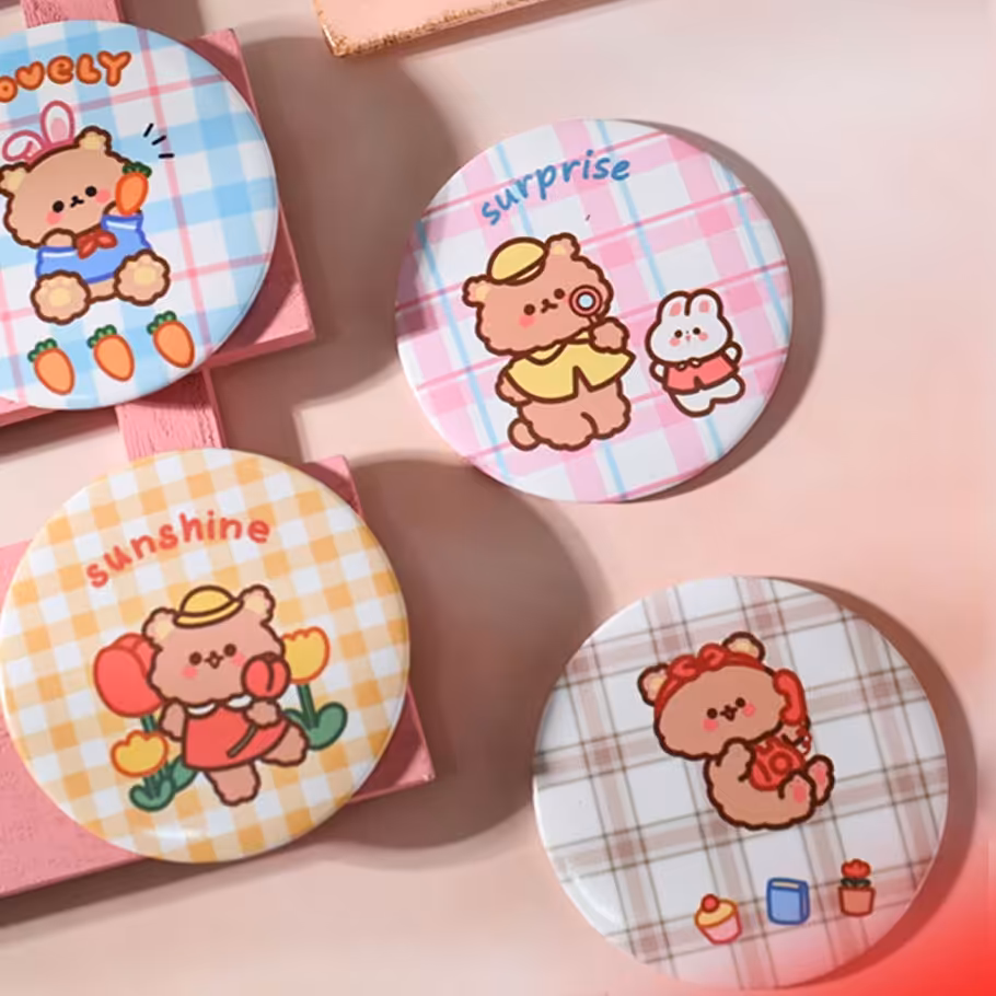 ایینه جیبی فانتزی طرح خرس