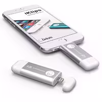 آدام المنتس فلش مموری لایتنینگ مدل iKlips با ظرفیت 16 گیگابایت نقره ای - Hiapple.ir