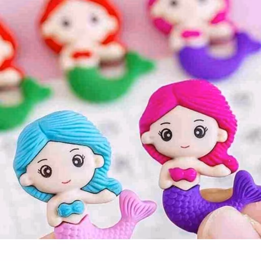 پاکن پاک کن فانتزی پری دریایی پاک کن کیوت مناسب هدیه مدارس (لوازم التحریر فانتزی)