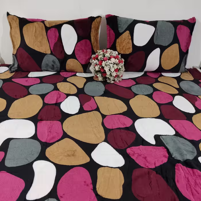 سرویس پتو یک نفره   و   یک عدد روبالشتی تمام ژله ای   سایز 65-57