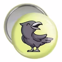 آینه جیبی خندالو مدل حیوانات بامزه کلاغ کد 28178