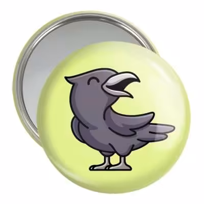 آینه جیبی خندالو مدل حیوانات بامزه کلاغ کد 28178