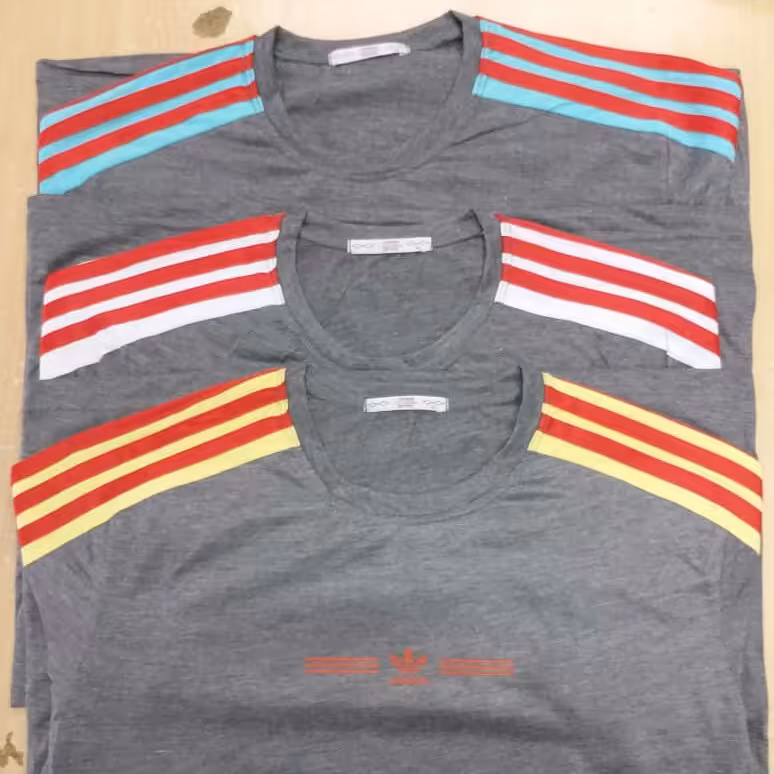 تیشرت ملانژ آستین کوتاه طرح آدیداس سایز xl