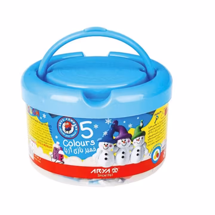 خمیربازی سطلی 5رنگ آریا