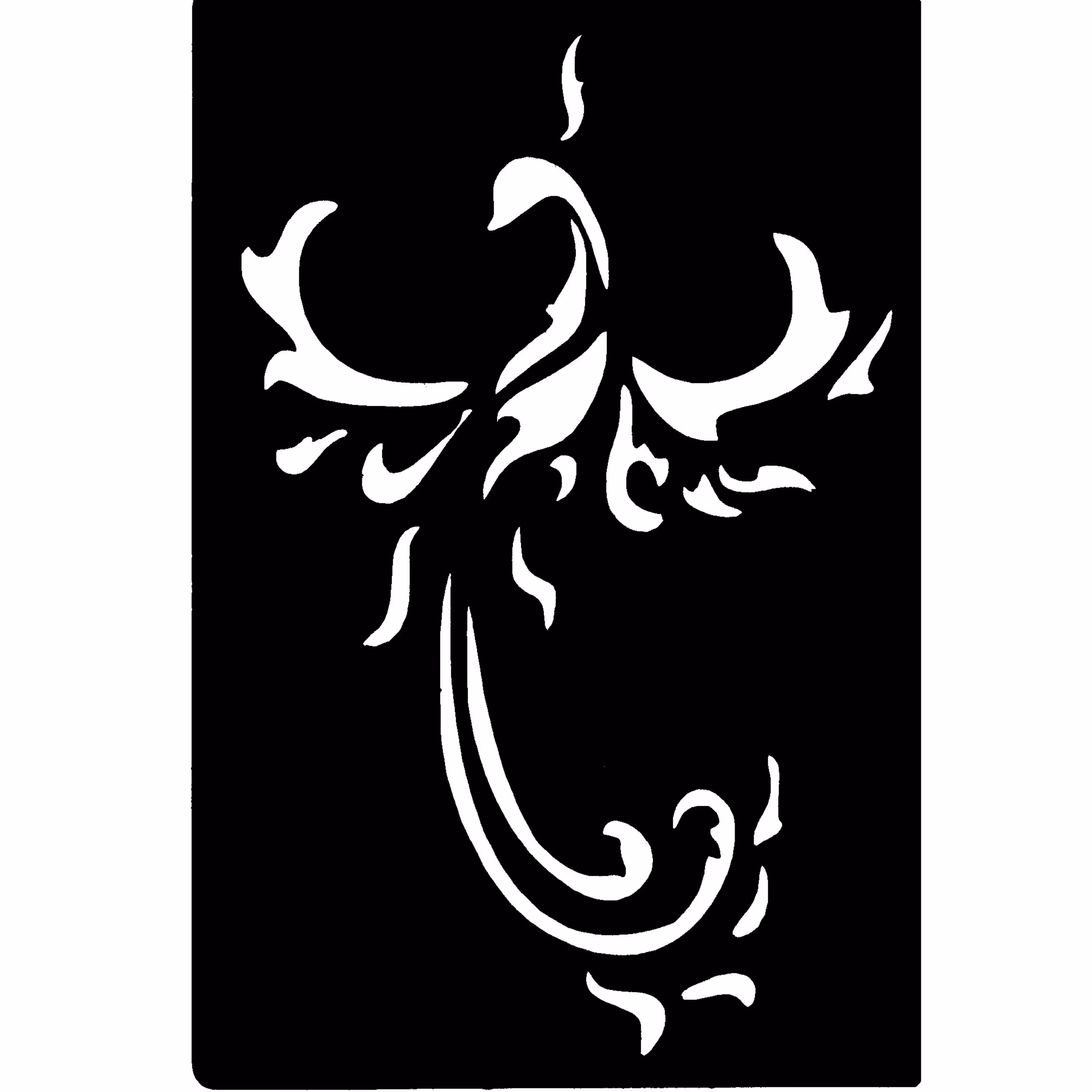 شابلون تتو موقت مدل سیمرغ 110 بسته 2 عددی