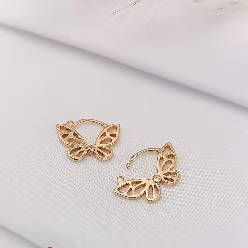 زیورآلات ژوپینگ esگوشواره پروانه ای ژوپینگ  با طرح بسیار زیبا 